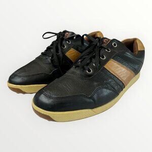 FOOTJOY Contour Casual Spikeless Black Leather Mens Golf Sneakers Shoes 9 Wide